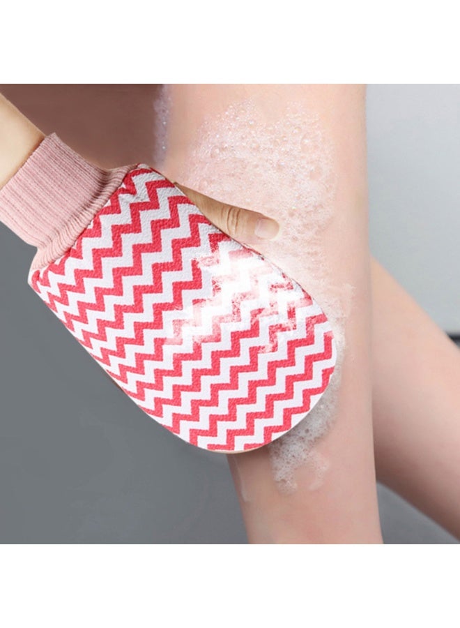 قفازات تقشير للجسم للاستحمام – Exfoliating Bath Gloves لتنظيف عميق وإزالة الجلد الميت – قفاز صنفرة للجسم والحمام مع رغوة كثيفة – قفاز استحمام مقشر للبشرة وتحفيز الدورة الدموية – قفازات شاور مرنة للرجال والنساء مقاس واحد يناسب الجميع – Shower Scrub Body Exfoliating Gloves 2 Pack - Image 2