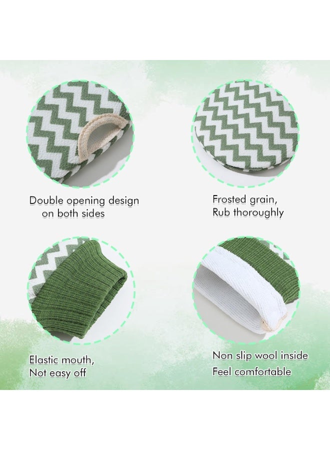 قفازات تقشير للجسم للاستحمام – Exfoliating Bath Gloves لتنظيف عميق وإزالة الجلد الميت – قفاز صنفرة للجسم والحمام مع رغوة كثيفة – قفاز استحمام مقشر للبشرة وتحفيز الدورة الدموية – قفازات شاور مرنة للرجال والنساء مقاس واحد يناسب الجميع – Shower Scrub Body Exfoliating Gloves 2 Pack - Image 4