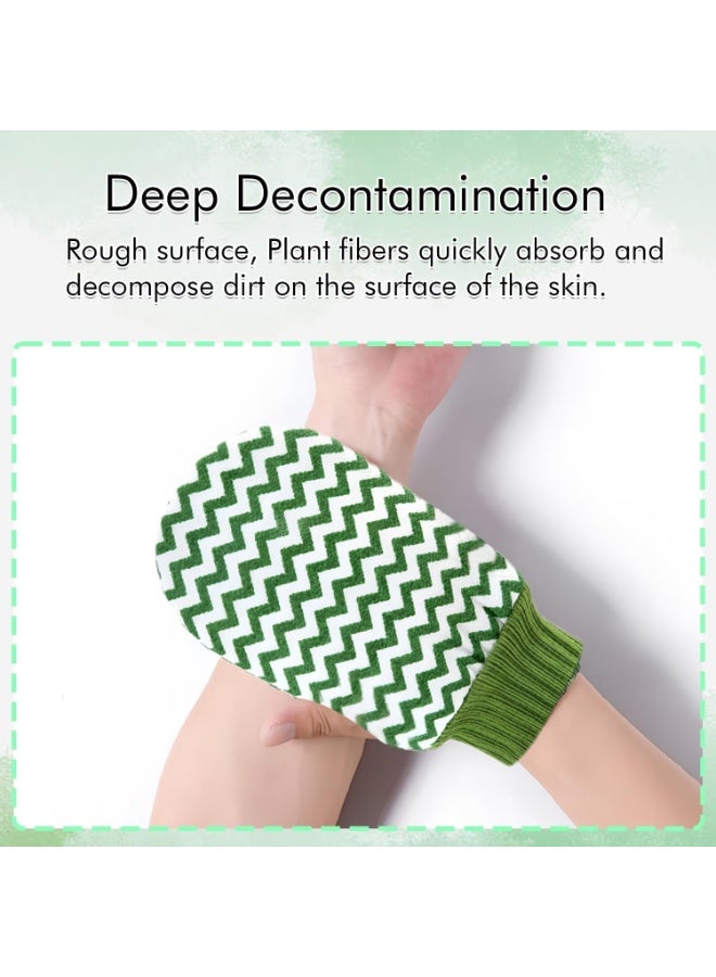 قفازات تقشير للجسم للاستحمام – Exfoliating Bath Gloves لتنظيف عميق وإزالة الجلد الميت – قفاز صنفرة للجسم والحمام مع رغوة كثيفة – قفاز استحمام مقشر للبشرة وتحفيز الدورة الدموية – قفازات شاور مرنة للرجال والنساء مقاس واحد يناسب الجميع – Shower Scrub Body Exfoliating Gloves 2 Pack - Image 5