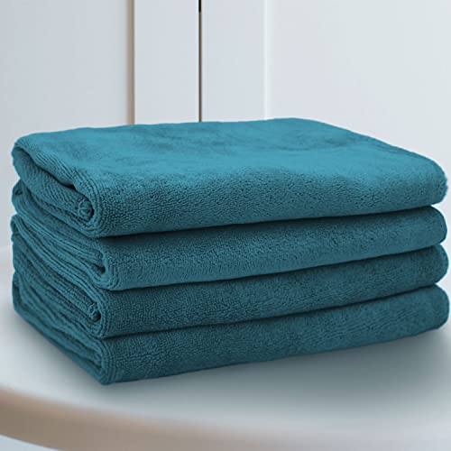 Sassoon Highly Absorbent Microfiber Cleaning Cloth in 450 GSM (4 Pcs, Peacock) 40X40 cms- Thick Lint & Streak-Free Multipurpose Cloths-Automotive Microfiber Towels for Car Bike Cleaning - Image 1