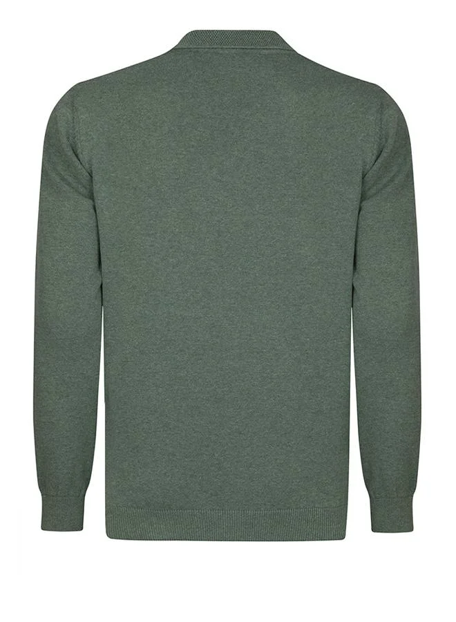 FELIX HARDY Green-Brown Pullover with Polo Collar Pack of 2 for Men | Best Price UAE