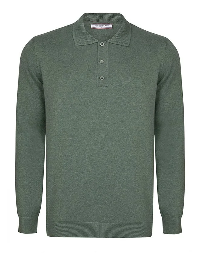 FELIX HARDY Green-Brown Pullover with Polo Collar Pack of 2 for Men | Best Price UAE