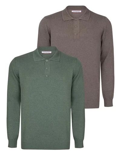 FELIX HARDY Pullover with Polo Collar Pack of 2