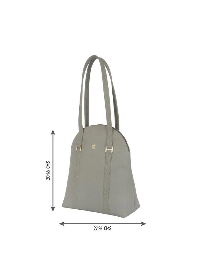 Baggit  Women Grey Bowling Handbag Medium Size | Ladies Stylish Casual Purse Bag for Women | Best Price UAE
