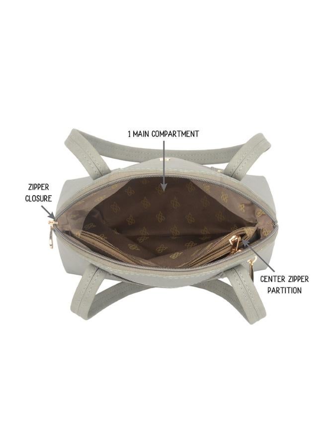 Baggit Women Grey Bowling Handbag Medium Size | Ladies Stylish Casual Purse Bag - Image 5