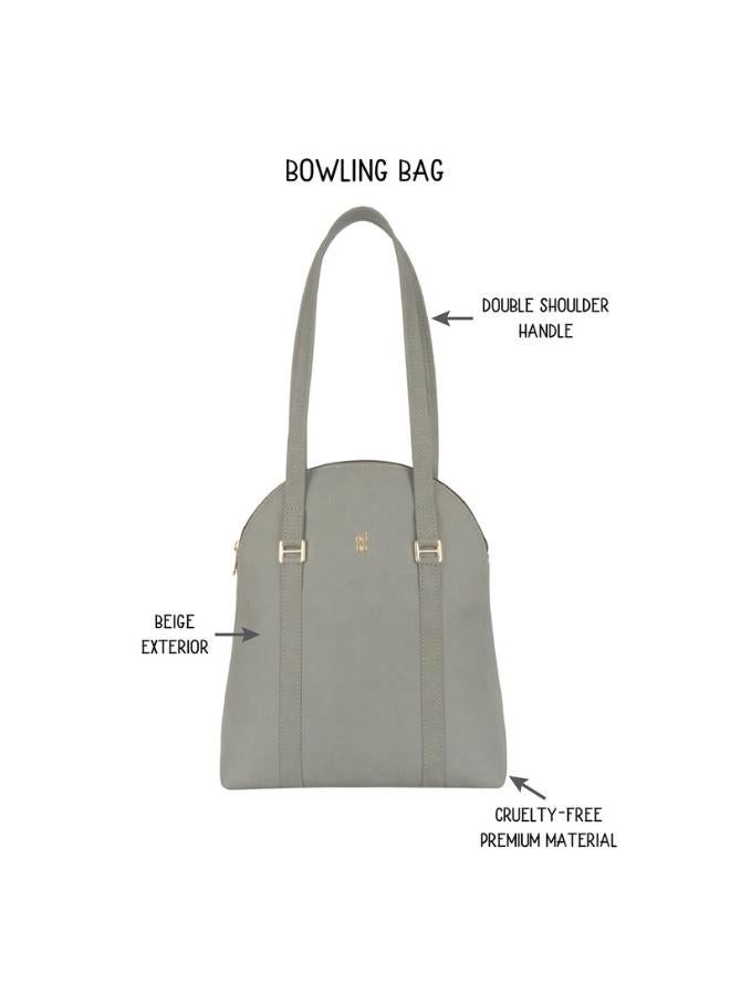 Baggit Women Grey Bowling Handbag Medium Size | Ladies Stylish Casual Purse Bag - Image 2