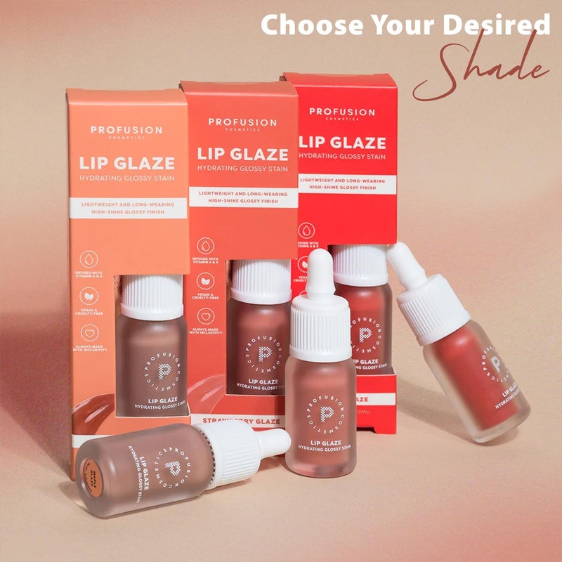 بروفيوجن كوزميتكس مستحضر تجميل Profusion Cosmetics Lip Glaze: طلاء شفاه لامع ومرطب، بتركيبة خفيفة، يمنح شفاهك مظهرًا جميلًا وأنيقًا. - Image 5