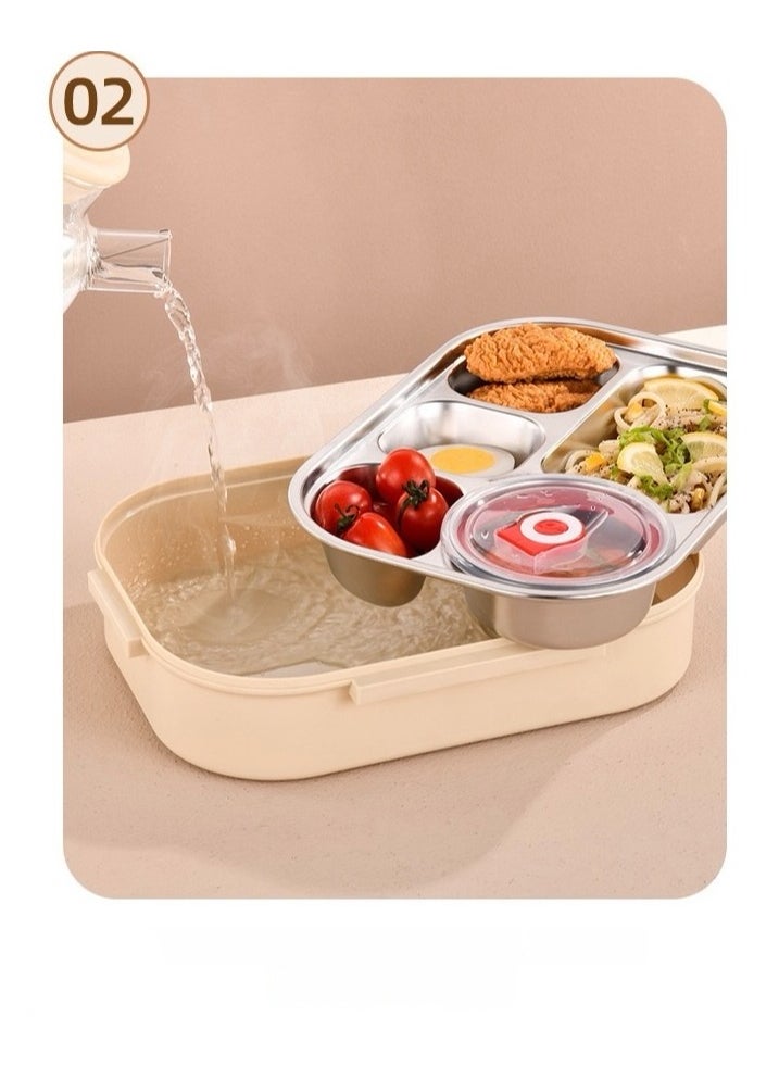 Generic - Ultimate Stainless Steel Lunch Box Boss Leak-Proof Microwave Safe Soup Bowl FREE Thermal Insulated Bag & Utensils - Image 1