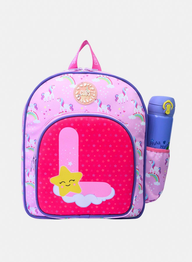 CUBS Nursery Pink Unicorn Letter L Bag - Image 1