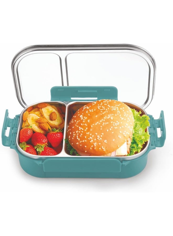 Signoraware 750ml Slim Stainless Steel Lunch Box with Partition Small, Food Grade BPA Free, Container - Image 1