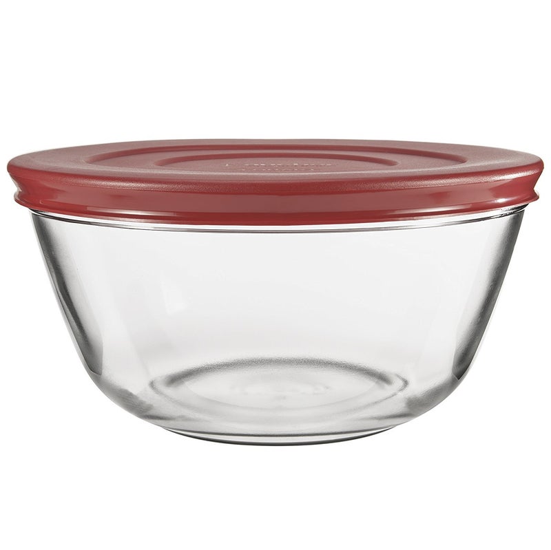 Anchor Hocking أواني خلط زجاجية من أنكر هوكينغ 91858 مع أغطية، كرز، 4 كوارت (مجموعة من 2) - Image 4