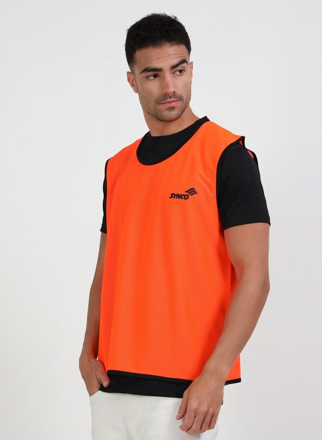 Synco Bibs for Football Training | Team Practice Vests | Scrimmage Vests | Pinnies for Soccer | Breathable Mesh Sports Bibs for Football, Basketball, Volleyball & Hockey | Set of 3, Small - Image 3