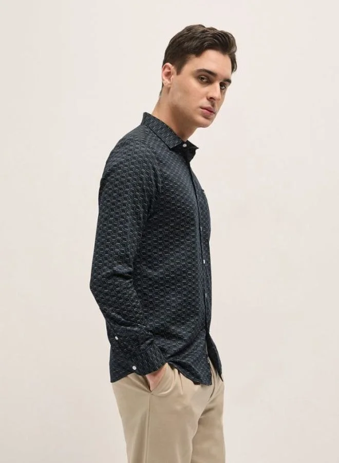 ذا بير هاوس قميص رجالي كلاسيكي بأزرار للمناسبات الرسمية والكاجوال