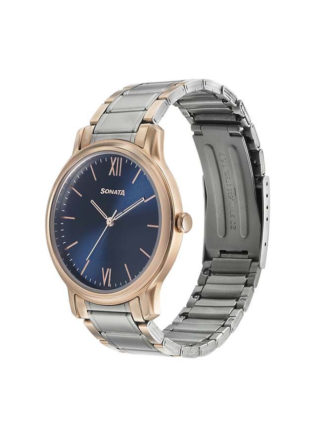 سوناتا ساعة يد أنالوج معدنية دائرية بلونين -  مم - Image 1