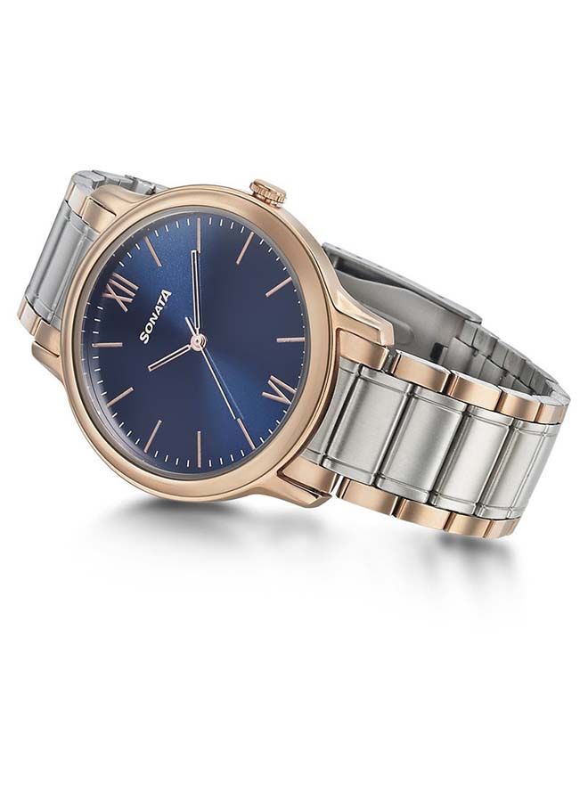 سوناتا ساعة يد أنالوج معدنية دائرية بلونين -  مم - Image 4