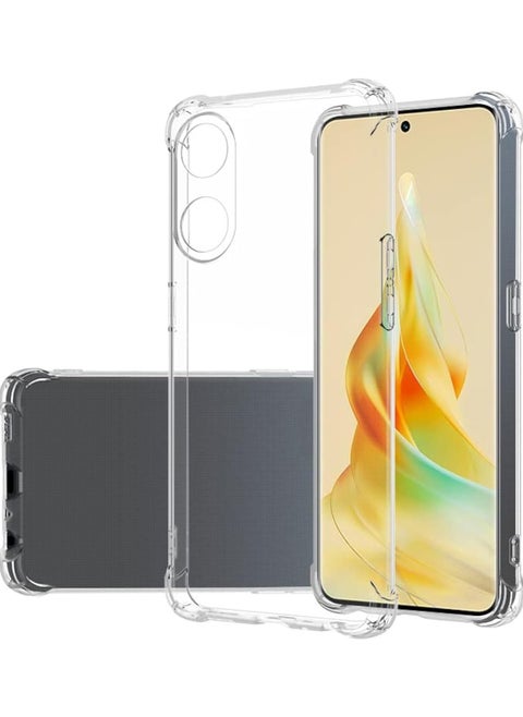 Crystal Clear Case for OPPO Reno 8T 5G / OPPO A1 Pro 5G Clear Slim Thin TPU Four Corners Protective Cover Transparent Soft Cover