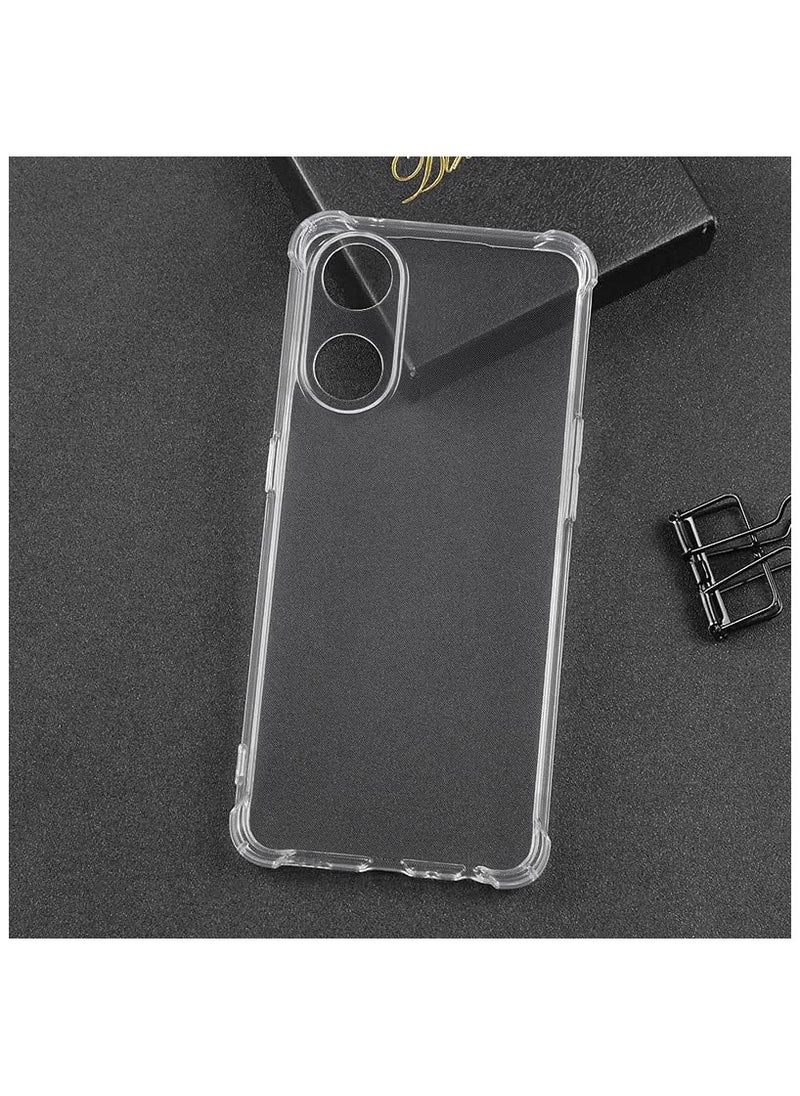 Crystal Clear Case for OPPO Reno 8T 5G / OPPO A1 Pro 5G Clear Slim Thin TPU Four Corners Protective Cover Transparent Soft Cover