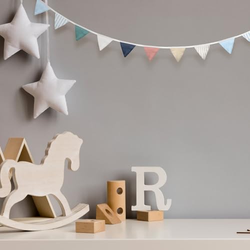 Oudain 15.5 ft Pennant Banner Flags, 2 Pcs Nursery Garland Triangle Bunting Flag Baby Banner for Nursery Decor Baby Birthday Boho Wedding Shower Party Event, Each 7.75 ft(Elegant Color) - Image 4