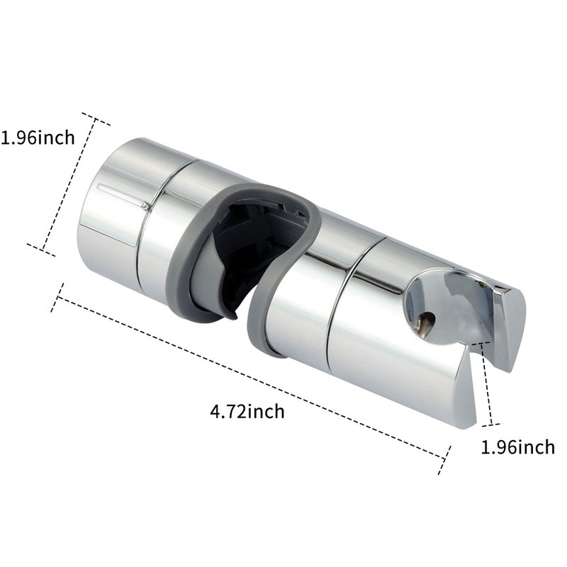 Adjustable Hand Shower Bracket for Slide Bar 18-25MM Diameter Polished Chrome Replacement Handheld Shower Head Holder - Image 3