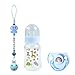 SCOM Reborn Baby Doll Accessories Set Rainbow Transparent Magnetic Pacifiers Removable Reusable Baby Doll Bottles with Silicone Pacifier Clips for Reborn Dolls Girls Blue Style 3 Pcs - Image 2