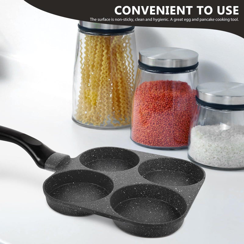 Nonstick Mini Omelette Pan Granite Coating 4 Egg Frying Pan For Gas Stove Breakfast Kitchen - Image 5