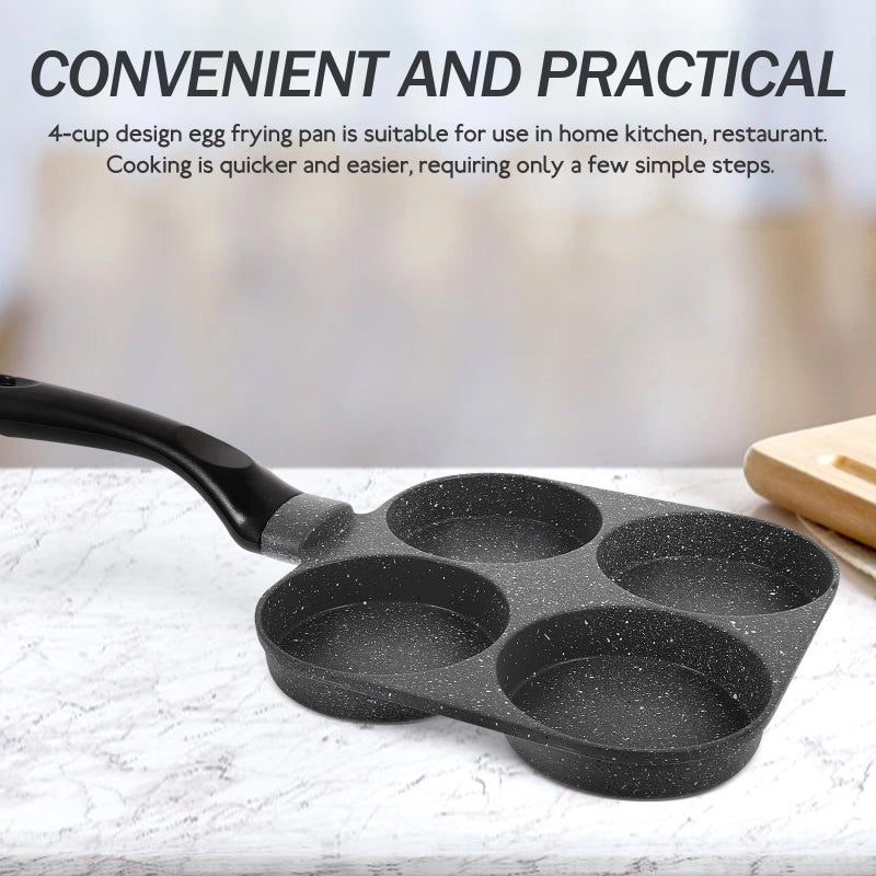 Nonstick Mini Omelette Pan Granite Coating 4 Egg Frying Pan For Gas Stove Breakfast Kitchen - Image 3