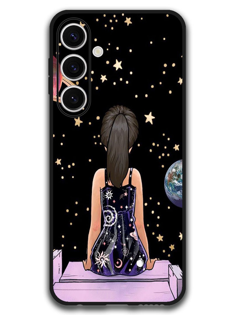 Theodor Protective Case Anti Scratch Shock Proof Bumper Cover For Samsung Galaxy S24 FE Girl Watching Star - Image 1