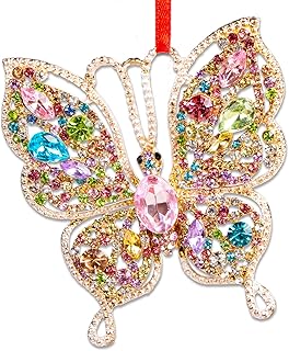 PETCEE Butterfly Christmas Ornaments 2022 Butterfly Hanging Ornaments for Christmas Tree Decorations Butterfly Keepsake - Image 1