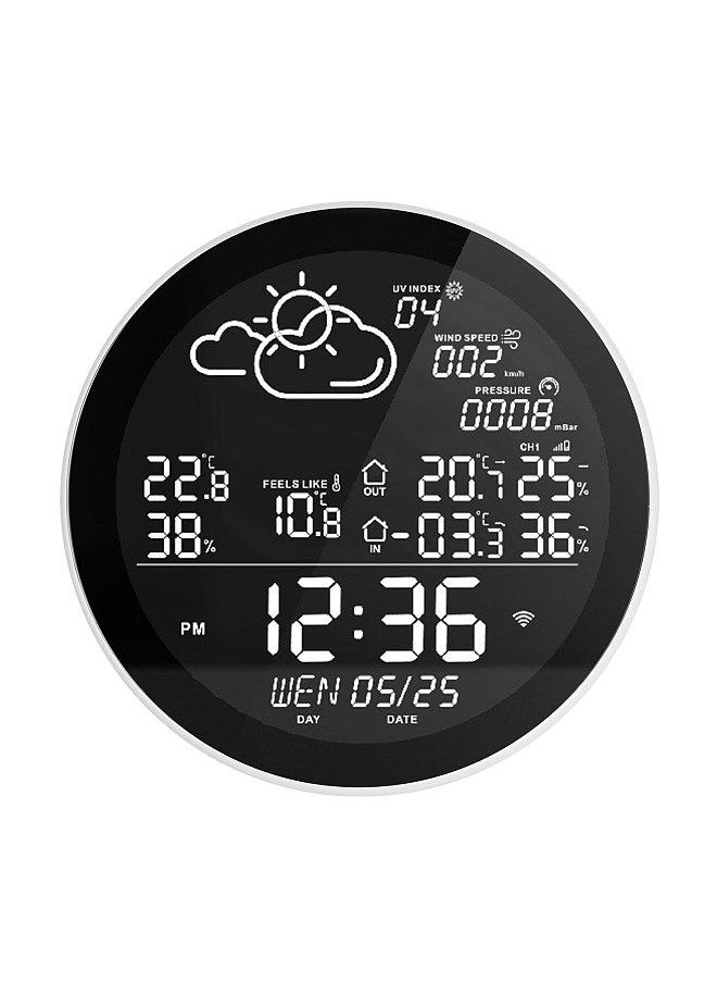 Generic - Tuya Wifi Smart Weather Station with Clock Indoor and Outdoor Temperature & Humidity Meter Multifunctional Large Color Screen - Image 1