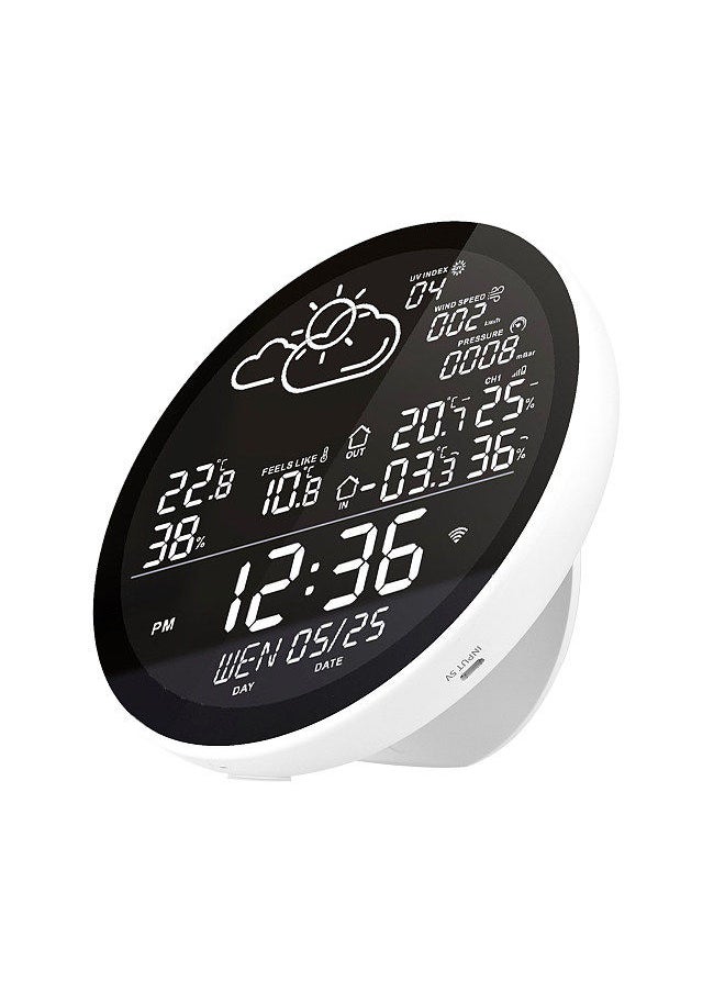 Generic - Tuya Wifi Smart Weather Station with Clock Indoor and Outdoor Temperature & Humidity Meter Multifunctional Large Color Screen - Image 1