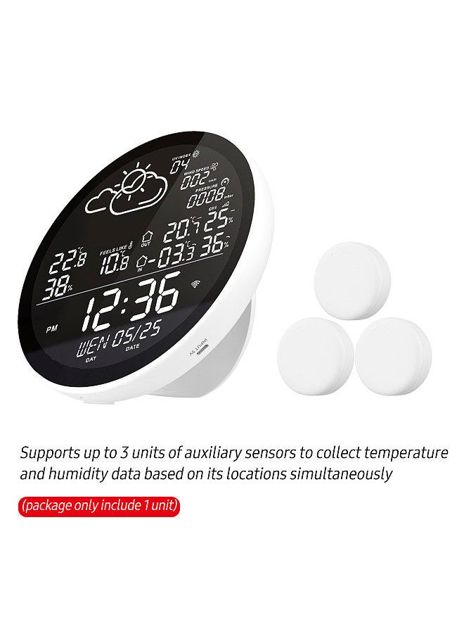 Generic - Tuya Wifi Smart Weather Station with Clock Indoor and Outdoor Temperature & Humidity Meter Multifunctional Large Color Screen - Image 1