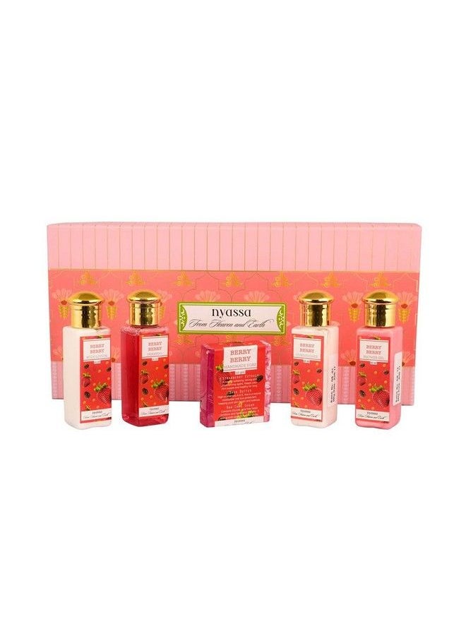 Nyassa Berry Berry Bath Ritual Gift Set Containing A Soap Shower Gel Shampoo Conditionerbody Lotion;Gift Set For All Occasions; Natural Ingredient;Ideal Gifting For All Occasion  - Image 1