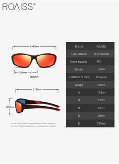 roaiss Sports Sunglasses for Adults UV Protection Driving Shades Cycling Bike Sun Glasses for Men Polarized Sunglasses Running Fishing Sunglasses Goggles  - Image 4