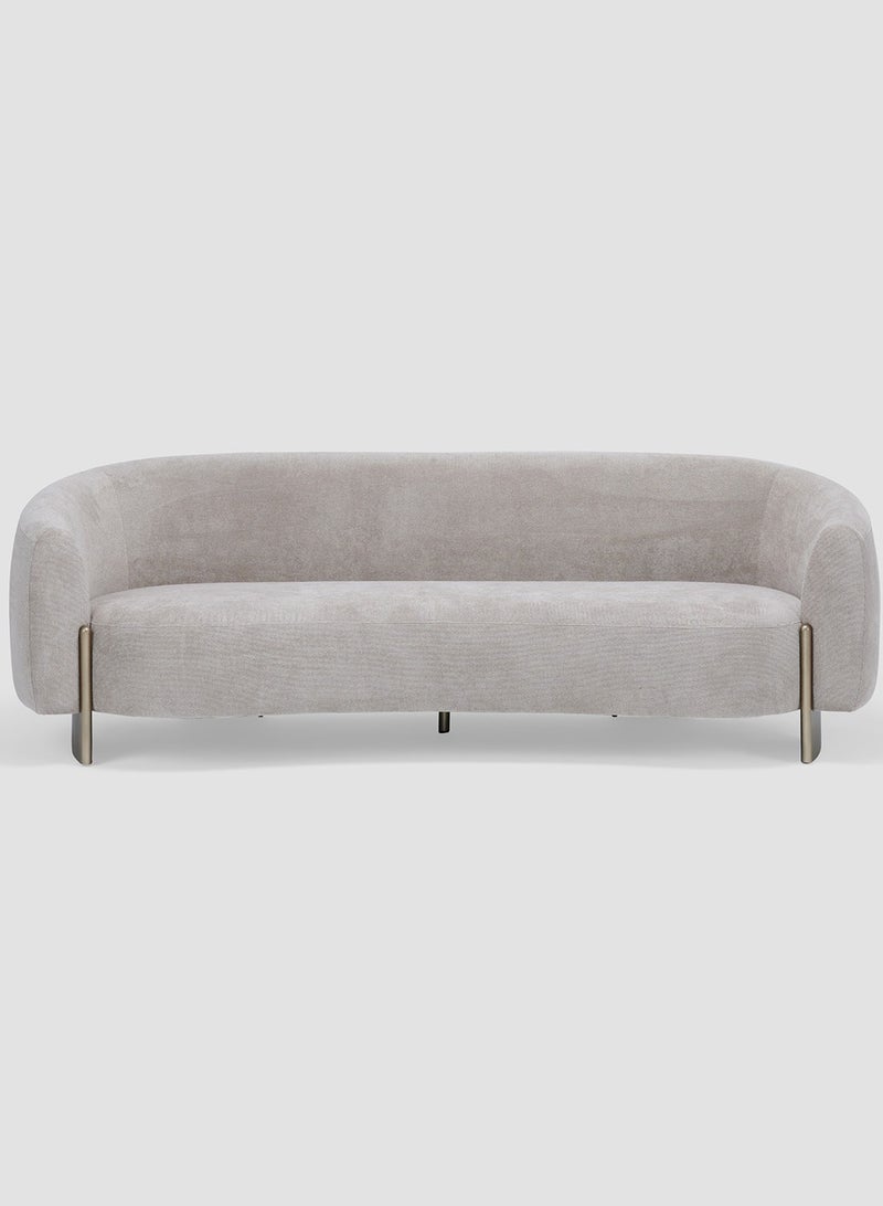 AL HUZAIFA FURNITURE Inka Arch 3 Seater Sofa, Fully Upholstered In Fabric - Image 1