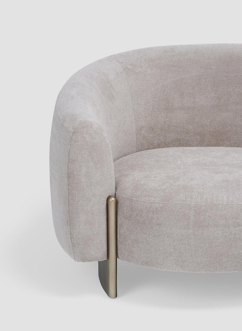 AL HUZAIFA FURNITURE Inka Arch 3 Seater Sofa, Fully Upholstered In Fabric - Image 3