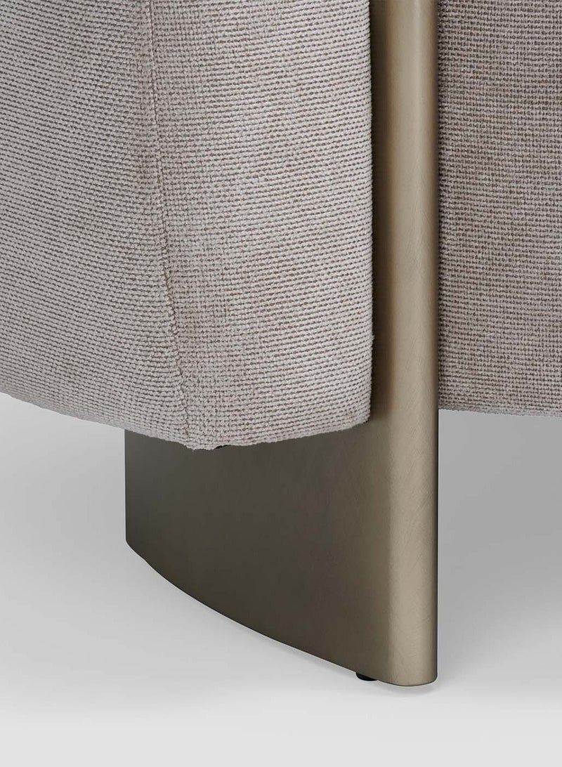 AL HUZAIFA FURNITURE Inka Arch 3 Seater Sofa, Fully Upholstered In Fabric - Image 4