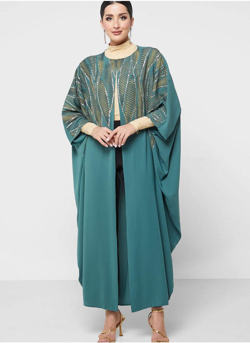 Thouq Cape Sleeve Printed Dress  - Image 1