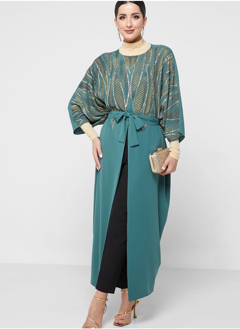 Thouq Cape Sleeve Printed Dress  - Image 4