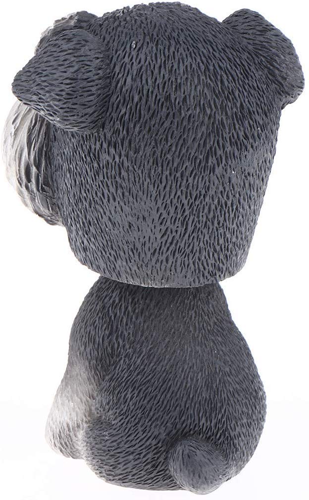 FRECI Simulation Shaking Head Dog Bobble-Head Dog Toy for Car Interior Dashboard Ornament - Schnauzer - Image 4