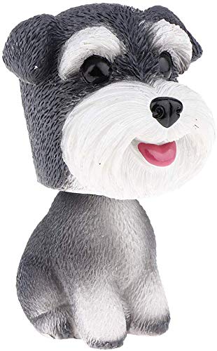 FRECI Simulation Shaking Head Dog Bobble-Head Dog Toy for Car Interior Dashboard Ornament - Schnauzer - Image 3