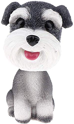 FRECI Simulation Shaking Head Dog Bobble-Head Dog Toy for Car Interior Dashboard Ornament - Schnauzer - Image 1