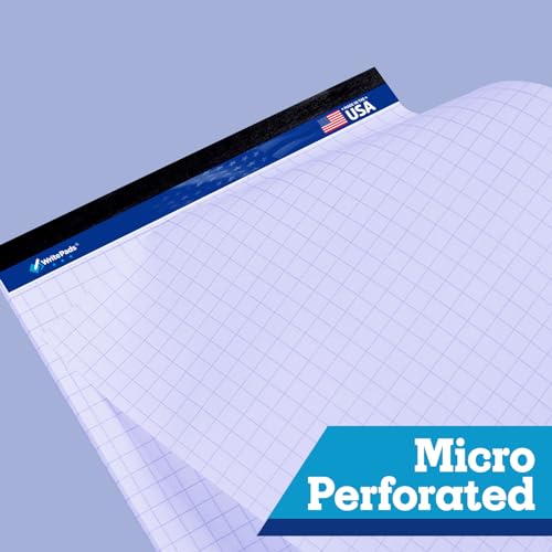 WritePads Legal note pads Legal Pad Quad Ruled Note Pads, Graph Ruled 8.5x11 inch Legal Pad, Quad (4x4) Paper Writing Pads, White 12 pads, BL-MWT50Q-12, Made In The USA. - Image 4