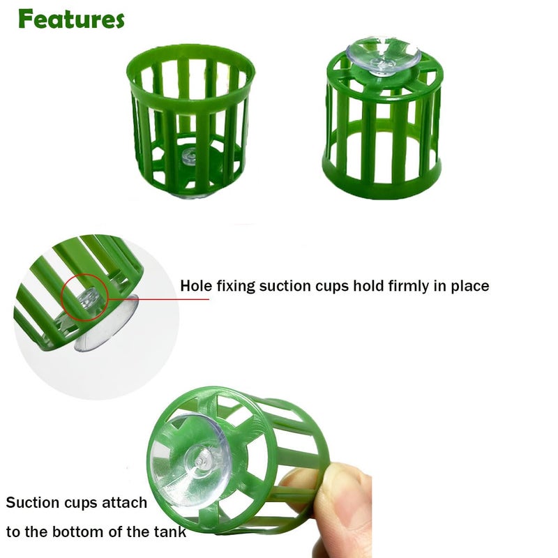HAISENGO 24 Set Anti-Floating Aquarium Plant Rings, Aquatic Plants Fixed Rings with Suction, Aquarium Landscape Plastic Plant Fixing Aquarium Plant Weights Pot Fish Tank Accessories - Image 4