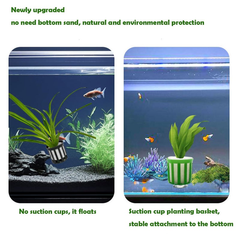 HAISENGO 24 Set Anti-Floating Aquarium Plant Rings, Aquatic Plants Fixed Rings with Suction, Aquarium Landscape Plastic Plant Fixing Aquarium Plant Weights Pot Fish Tank Accessories - Image 5