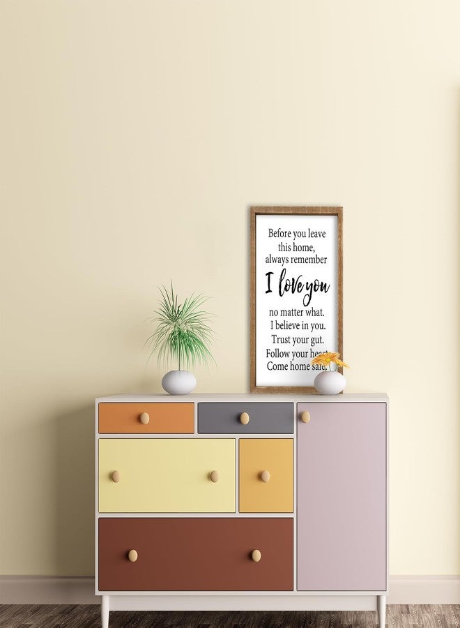 comurdyo Before You Leave This Home Sign Wall Art Decor 16x11 Inch Rustic Farmhouse Living Room I Love You Inspirational Family Wood Framed Sign Entryway Motivationa And Romantic Wall Hang (Wood) - Image 5