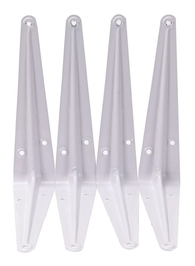 LAWAZIM Right Angle Shelf Bracket Set - 4 Piece 6x5inch - 90 Degree L-Shaped Wall Mount Shelf Support with Pre-Drilled Holes and Screws - for Shelves, Cabinets, Kitchen Racks, Garage, and Storage - Image 2