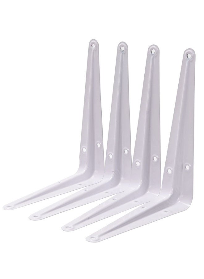LAWAZIM Right Angle Shelf Bracket Set - 4 Piece 6x5inch - 90 Degree L-Shaped Wall Mount Shelf Support with Pre-Drilled Holes and Screws - for Shelves, Cabinets, Kitchen Racks, Garage, and Storage - Image 1