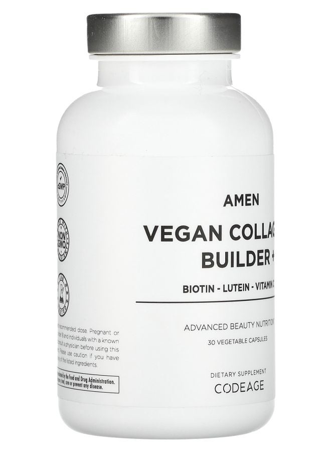 Codeage Amen Vegan Collagen Builder+ 30 Vegetable Capsules - Image 2