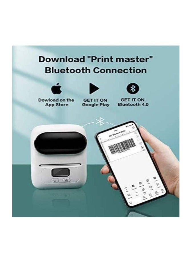 ELTRAZONE "Thermal Label Printer with Roll – Compact and Efficient Labeling Solution, White" - Image 2