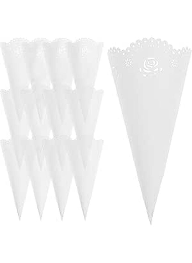 Hollow Paper Confetti Holders Petal Cones 20PCS for Wedding Party Decoration - Image 1